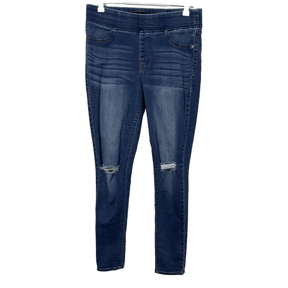 Old Navy Women's 12 Rockstar Mid-Rise Pull On Jeggings Distressed Streetwear - Picture 1 of 8